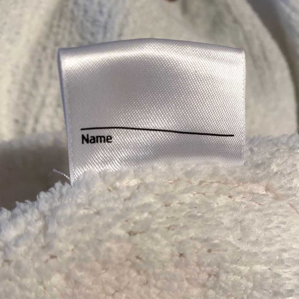 Hanna Andersson White Hooded Cardigan Sweater Zip Up Pom Poms Size 140 US 10 - Picture 6 of 9